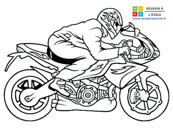 moto coloriage