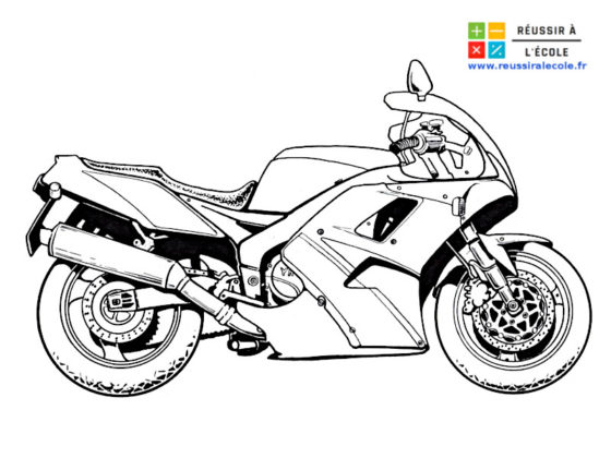 moto coloriage