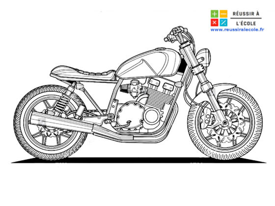 moto coloriage