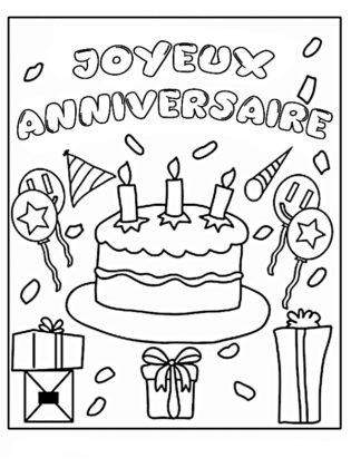 coloriage anniversaire