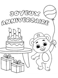 coloriage anniversaire