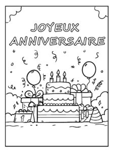 coloriage anniversaire