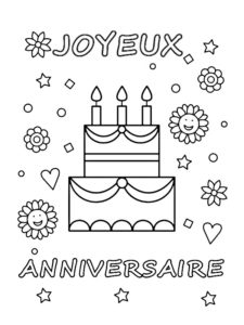 coloriage anniversaire