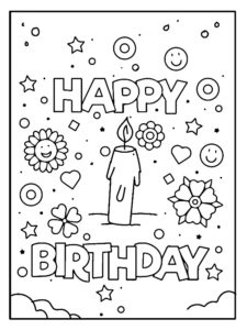 coloriage anniversaire