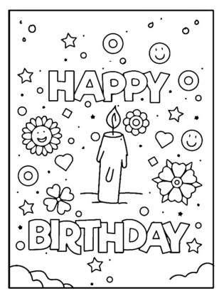 coloriage anniversaire