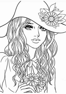 coloriage fille