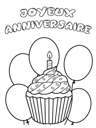 coloriage gateau anniversaire