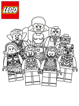 coloriage lego marvel