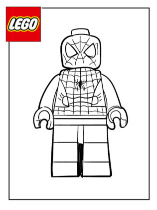 coloriage lego spiderman