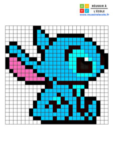 pixel art disney stitch
