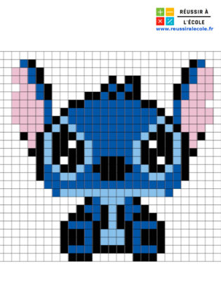 pixel art disney stitch