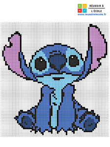 pixel art disney stitch