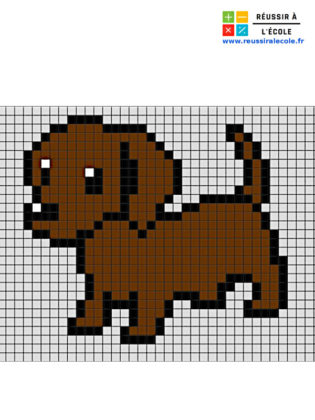 pixel art facile animaux