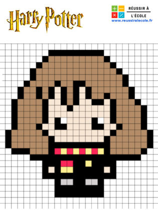 pixel art harry potter hermione