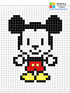 pixel art mickey