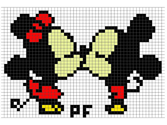 pixel art mickey
