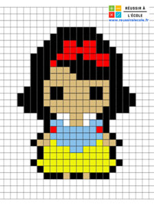 princesse pixel art disney