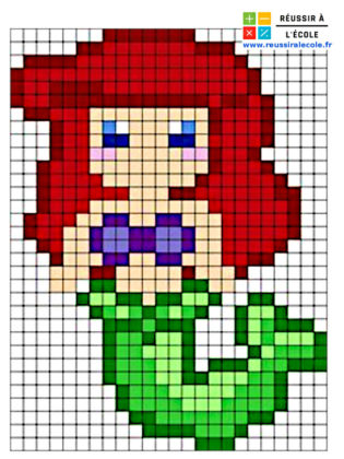 princesse pixel art disney