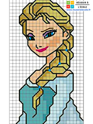 princesse pixel art disney