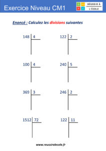 exercice division cm1