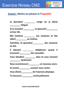 exercice imparfait cm2