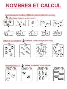 exercices maths cp