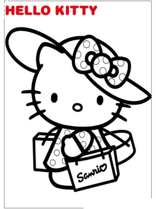 coloriage hello kitty