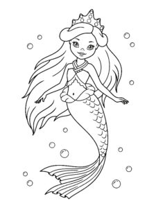 coloriage sirene