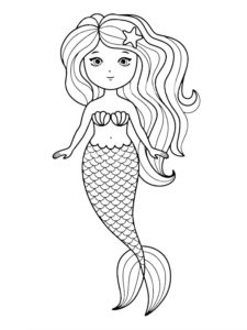 coloriage sirene