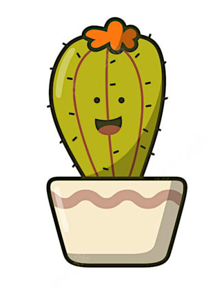 dessin kawaii cactus