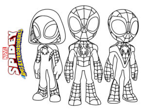 Coloriage Spidey et ses amis extraordinaires attaquent à imprimer