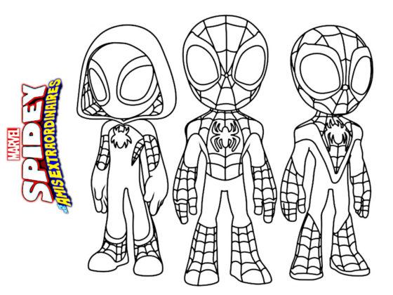 coloriage spidey et ses amis