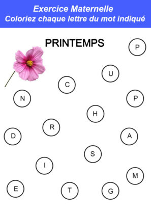 exercice petite section maternelle