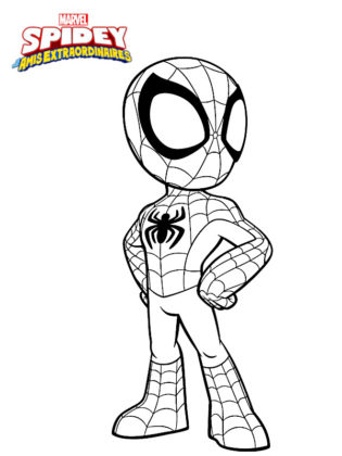 spidey coloriage