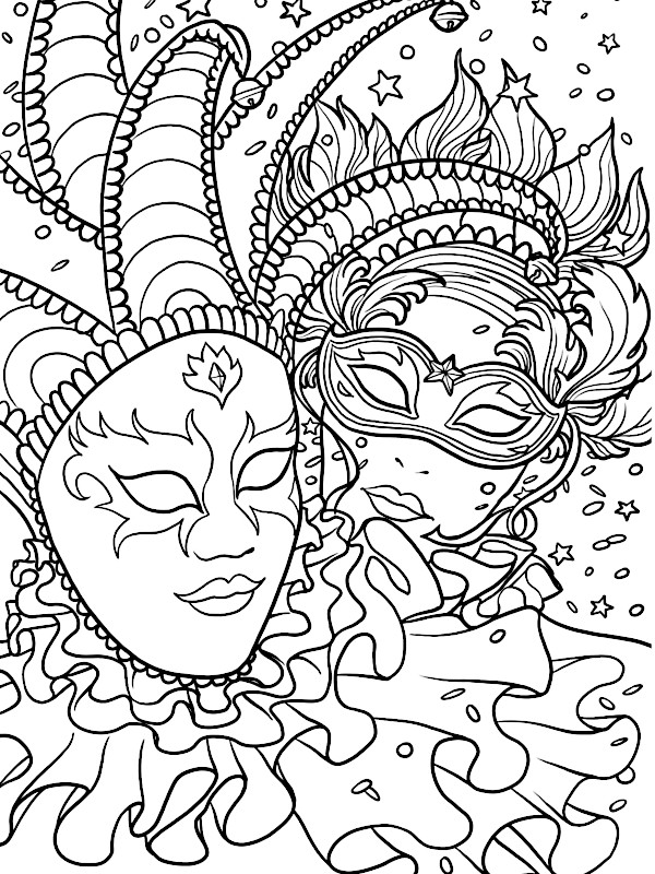 Coloriage Carnaval : 30 images à imprimer 🎭