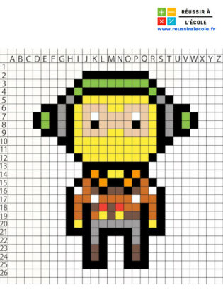 pixel art fortnite skin facile