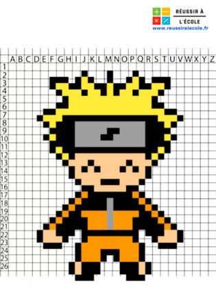 pixel art naruto facile