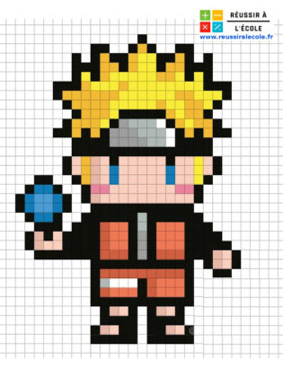 pixel art naruto facile