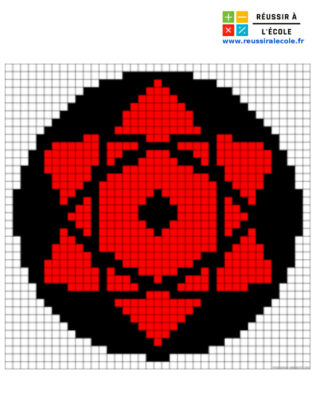 pixel art naruto sharingan