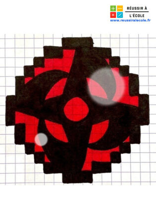 pixel art naruto sharingan