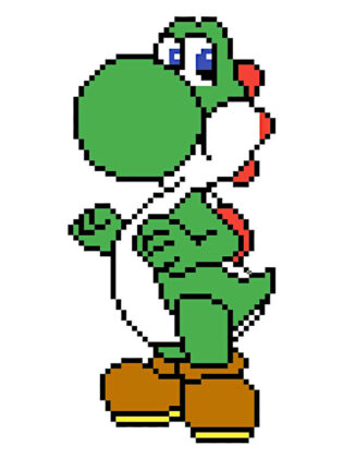 dessin pixel art mario