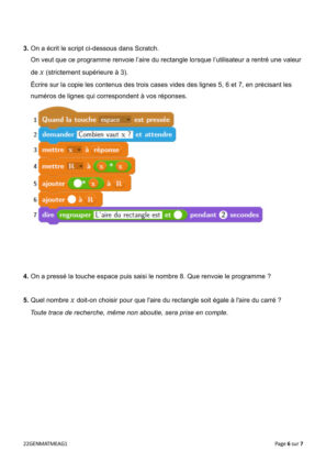 maths brevet 2022