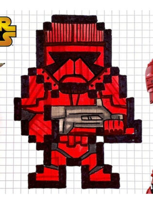 personnage pixel art star wars