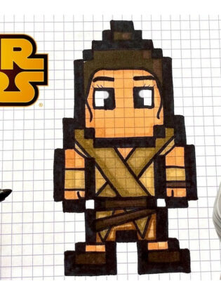 personnage pixel art star wars