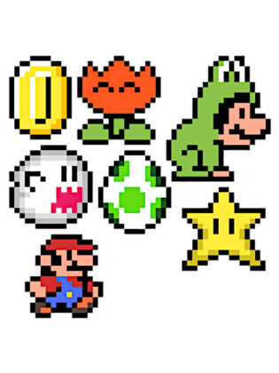 petit pixel art mario