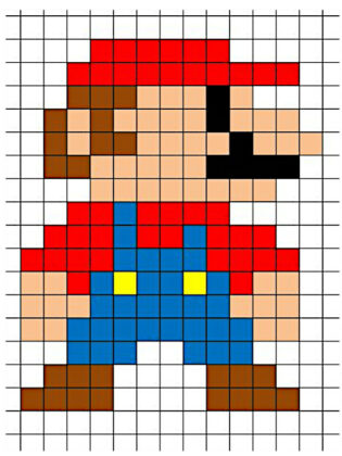 petit pixel art mario