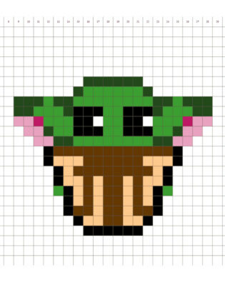 pixel art bebe yoda