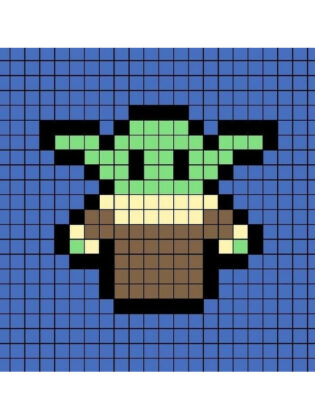 pixel art bebe yoda