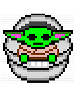 pixel art bebe yoda