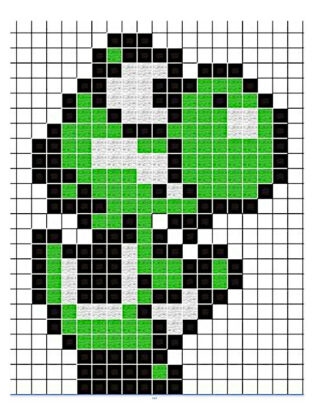 pixel art facile mario